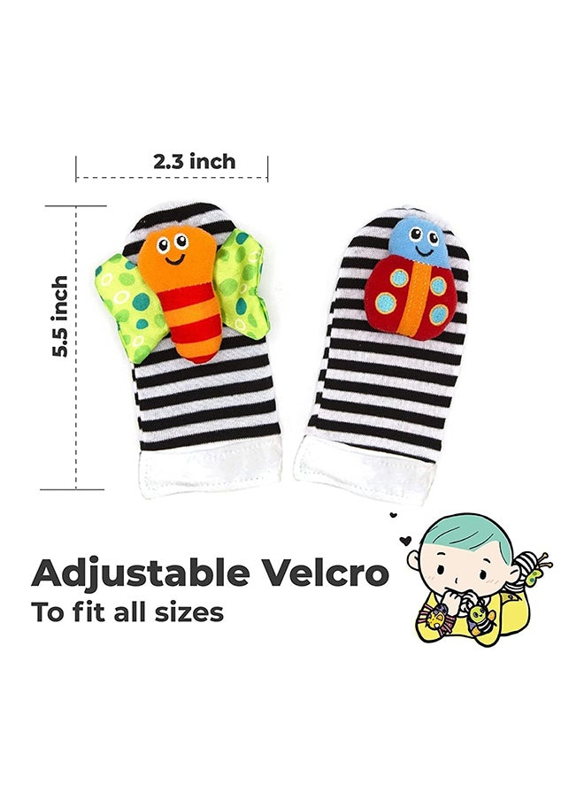 SKY-TOUCH SKY-TOUCH Rattle Toys for Baby Wrist and Foot Rattles for Infants, 4 pcs Newborn Baby Soft Toys and Foot finder Set, Newborn Baby Socks Toys for Boys GirlsToys for Infants  - Image 3
