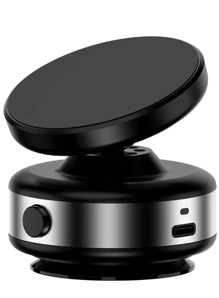 Magnetic Suction Phone Holder for Car, Mirror, and Gym – 360° Rotation Magnetic Cell Phone Mount (Silver) - Image 1