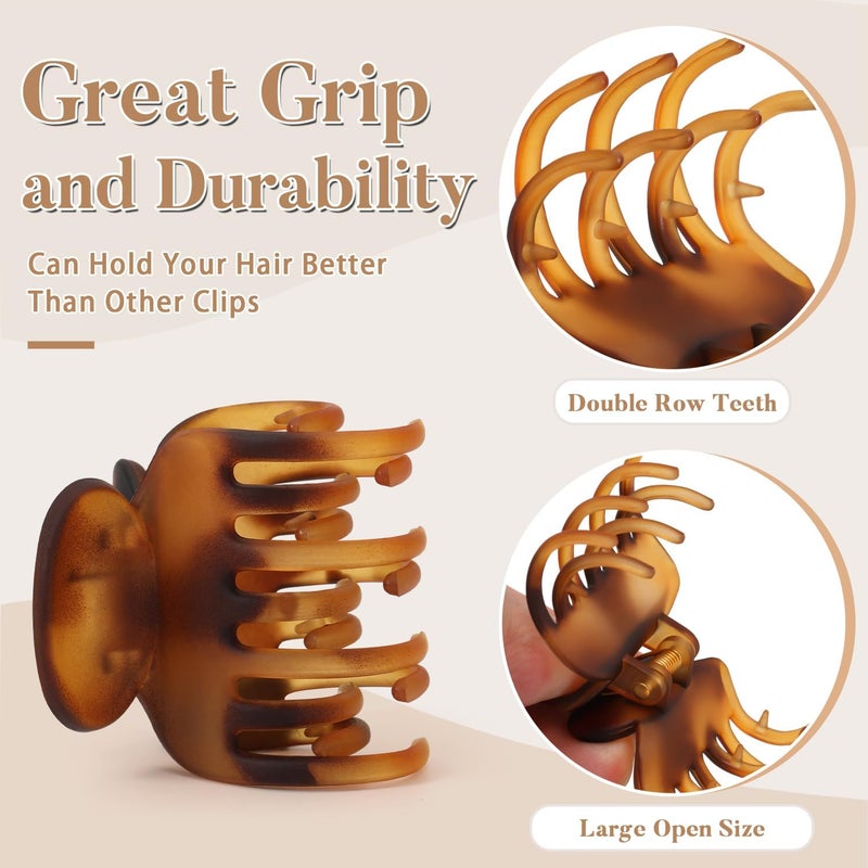 Interesse 8 PCS Small Hair Clips for Women Girls, Square Medium Hair Claw Clips for Thin, Fine & Short Hair, Cute Non Slip Leopard Print Jaw Clips for Holiday Gifts, Ideal for Half Up Hair (Tortoise) - Image 4