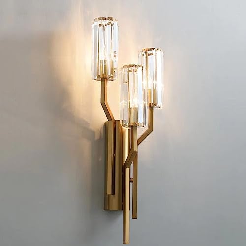 Harold Electricals Vintage Tribus Flambeau Clear Glass Wall Sconces | Antique Matte Brass Finish Wall Light for Living Room, Bedroom, Dining Area, Restaurant & Home Décor - Pack of 1(Bulb Included) - Image 1