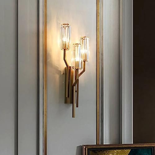 Harold Electricals Vintage Tribus Flambeau Clear Glass Wall Sconces | Antique Matte Brass Finish Wall Light for Living Room, Bedroom, Dining Area, Restaurant & Home Décor - Pack of 1(Bulb Included) - Image 2