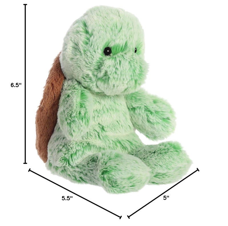 Aurora Snuggly Sweet  Softer Turtle Stuffed Animal  Comforting Companion  Imaginative Play  Green 9 Inches - Image 5