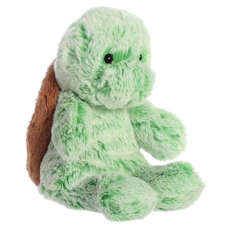 Aurora Snuggly Sweet  Softer Turtle Stuffed Animal  Comforting Companion  Imaginative Play  Green 9 Inches - Image 1