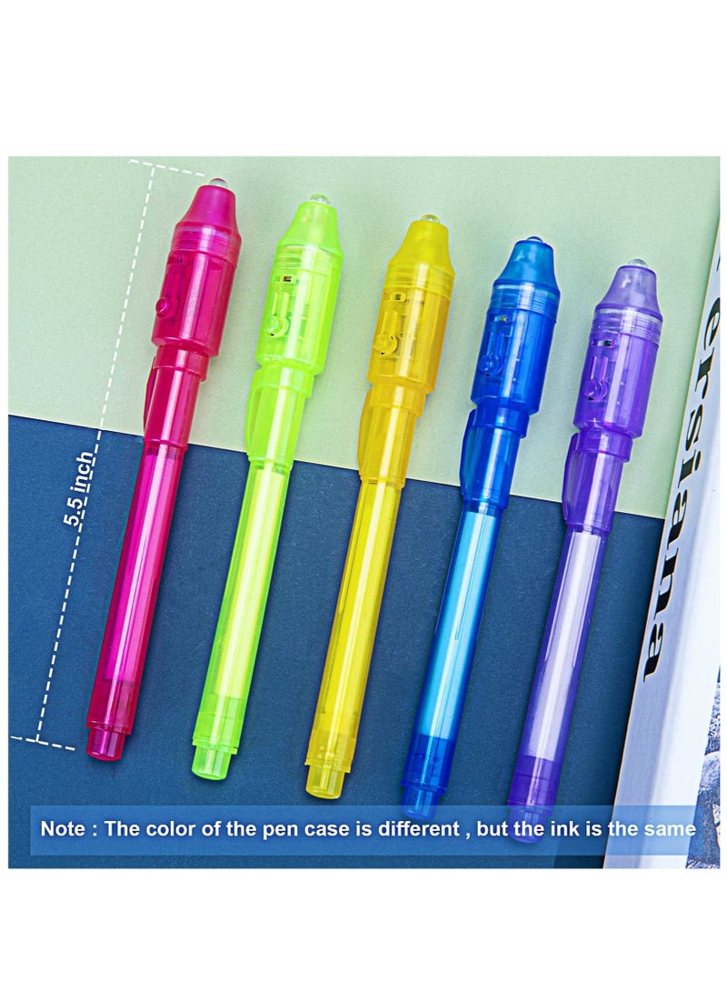 إيليلي أقلام حبر غير مرئية 10 قطع مع قلم تحديد وكتابة رسائل سرية هدايا تخزين لوازم مدرسية أنشطة ترفيهية حفلات أطفال استخدام يومي - Image 4