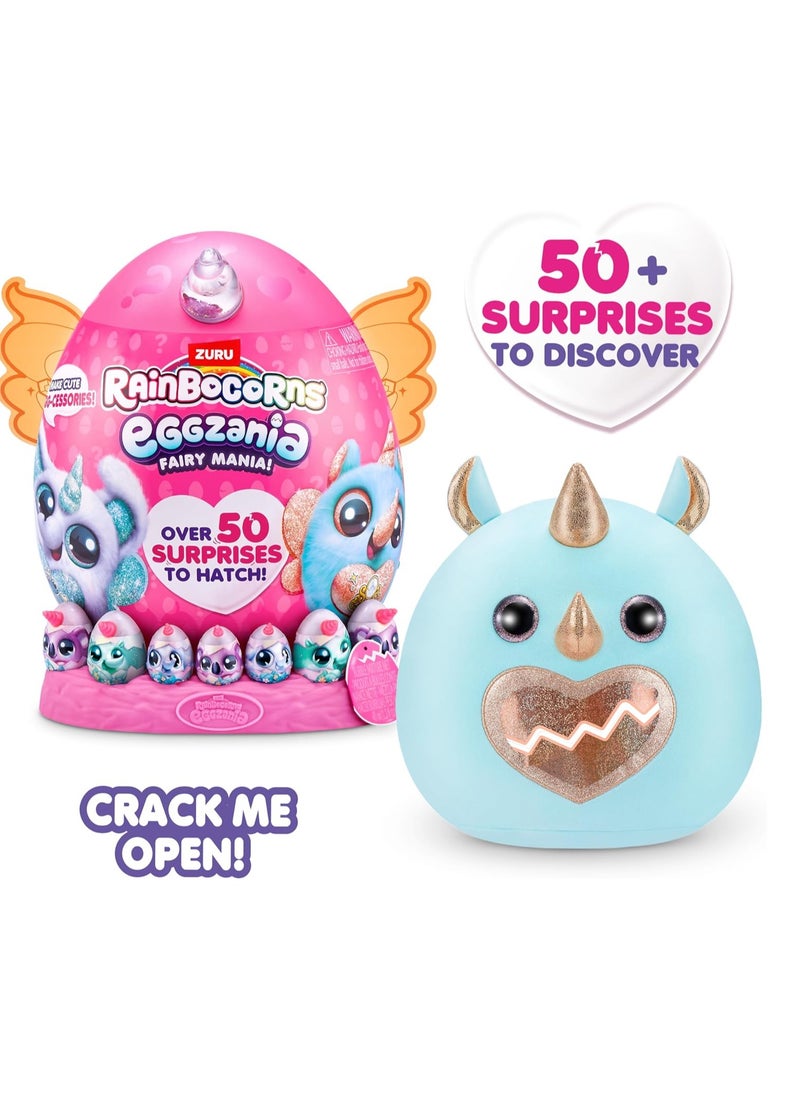 ZURU - Rainbocorns EGGZANIA Fairy Mania(Rhino) Series 1 Plush Soft Assorted - Image 1