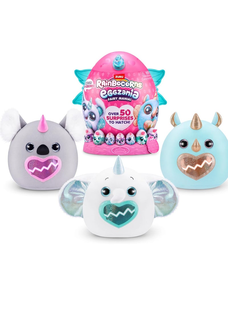 ZURU - Rainbocorns EGGZANIA Fairy Mania(Rhino) Series 1 Plush Soft Assorted - Image 1