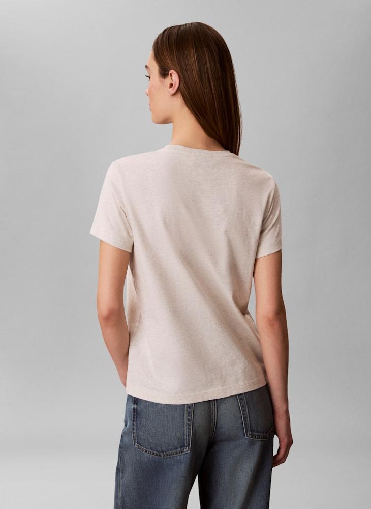 Calvin Klein Jeans Monologo Label Crew Neck T-Shirt - Image 2