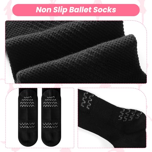 Twistover Dance Non Slip Socks Dancing Socks with Spin Spot Compression Ankle Ballet Dance Stockings for Dancer Women Girls(Black,7-10) - Image 5