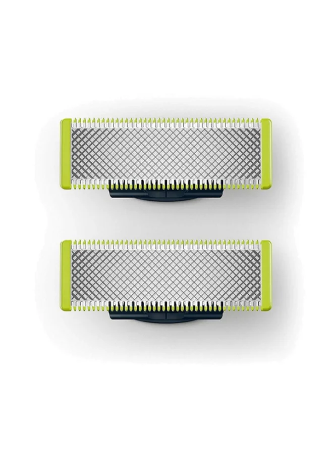 Philips OneBlade Replacement Blades QP220/51,Trim, Edge & Shave Any Length of Hair,2 Replaceable Original Blades,Fits All OneBlade Handles, Wet & Dry Use