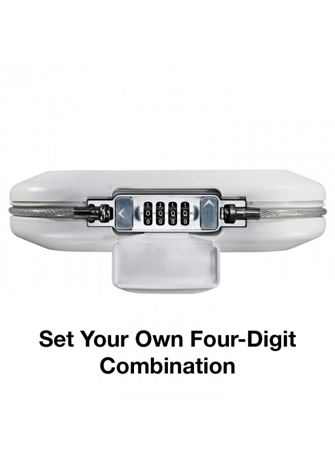 Master Lock 5900D Set Your Own Combination Portable Safe, 9-17/32 in. Wide, White