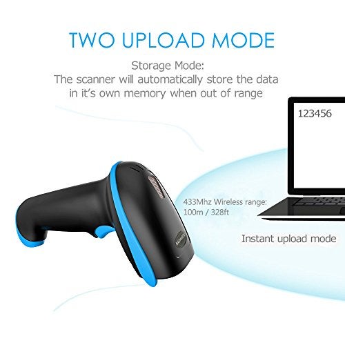 NADAMOO QR Code Scanner Wireless 2D Barcode Scanner With Stand Supports Screen Scan Handheld CMOS Imager Long Range Portable USB Bar Code Reader with Auto Sensing Read 1D 2D QR Code PDF417 Data Matrix - Image 4