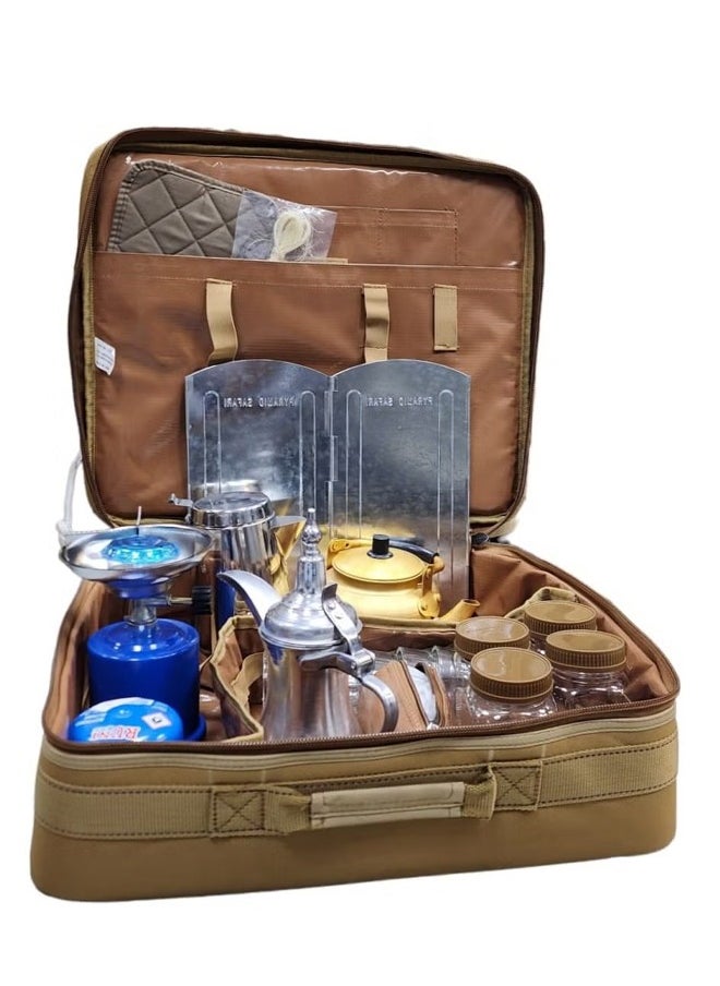 Cady One A complete tea and coffee bag, a picnic bag with an accessories set for trips and camping  - Image 1