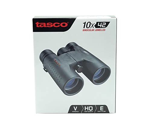 Tasco ES10X42 Essentials Binoculars, 10x42mm, Roof Prism Mc, Black - Image 5