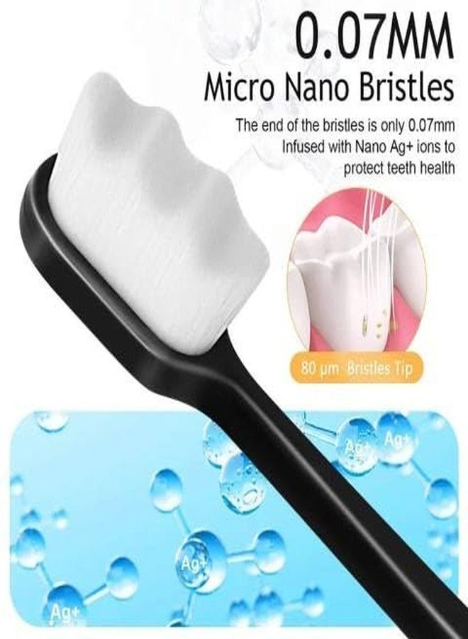AHBHT Ultra-Soft Manual Toothbrushes, 15000 Micro Nano Bristles, Sensitive Teeth and Gums, Travel-Friendly (Multicolor) (4) - Image 5
