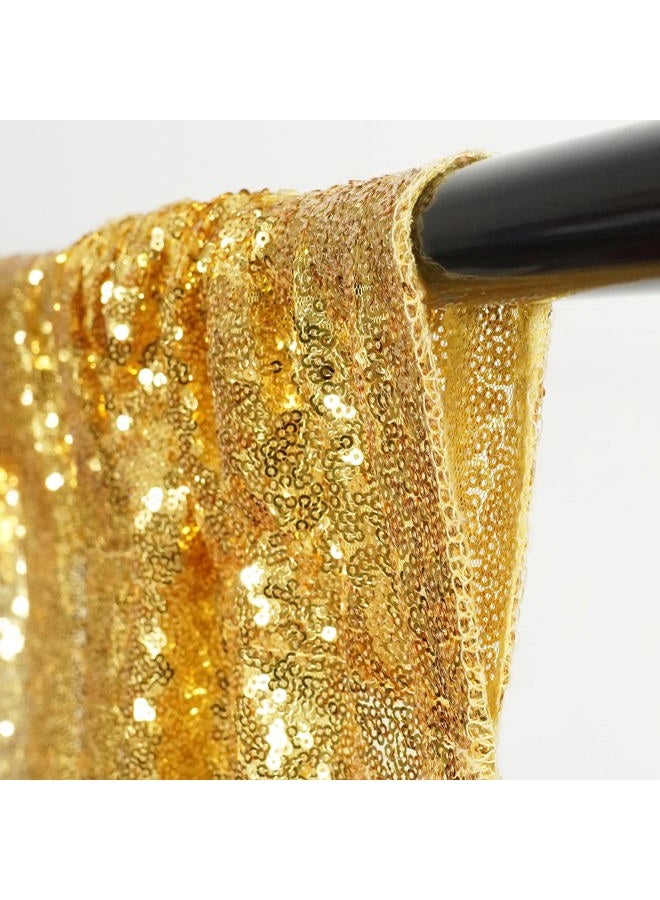 Poise3EHome 8FT x 10FT Sequin Photography Backdrop Curtain for Party Decoration, Golden - Image 4