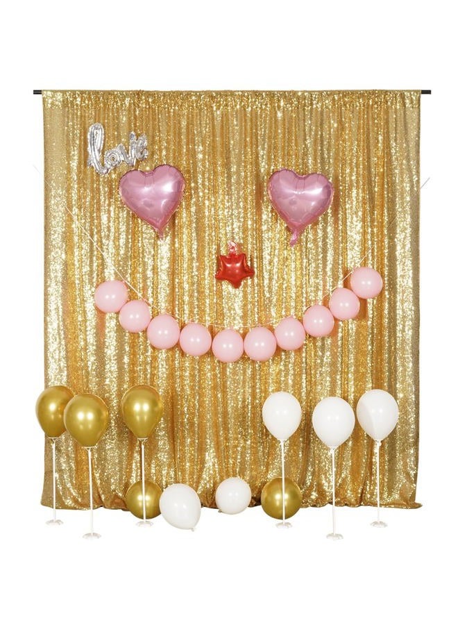 Poise3EHome 8FT x 10FT Sequin Photography Backdrop Curtain for Party Decoration, Golden - Image 2