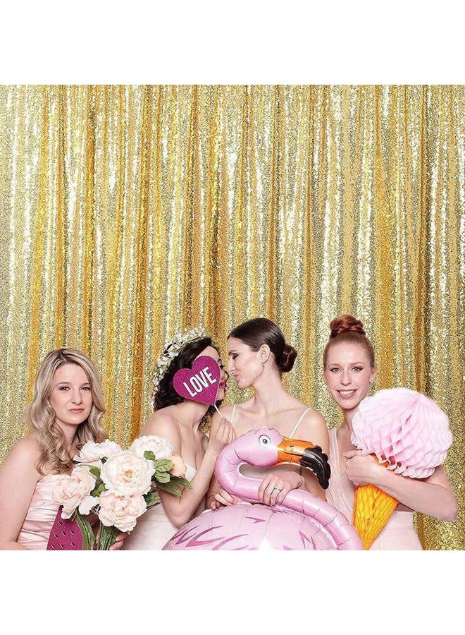 Poise3EHome 8FT x 10FT Sequin Photography Backdrop Curtain for Party Decoration, Golden - Image 5