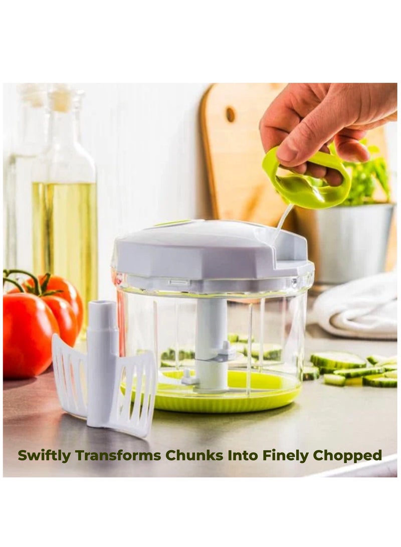 Bright Home Manual Food Chopper Premium Quality 2-in-1 Kitchen Tool Mini Hand Pull Food Processor Easy To Use Manual Handheld Food Chopper Safe To Use - Image 1