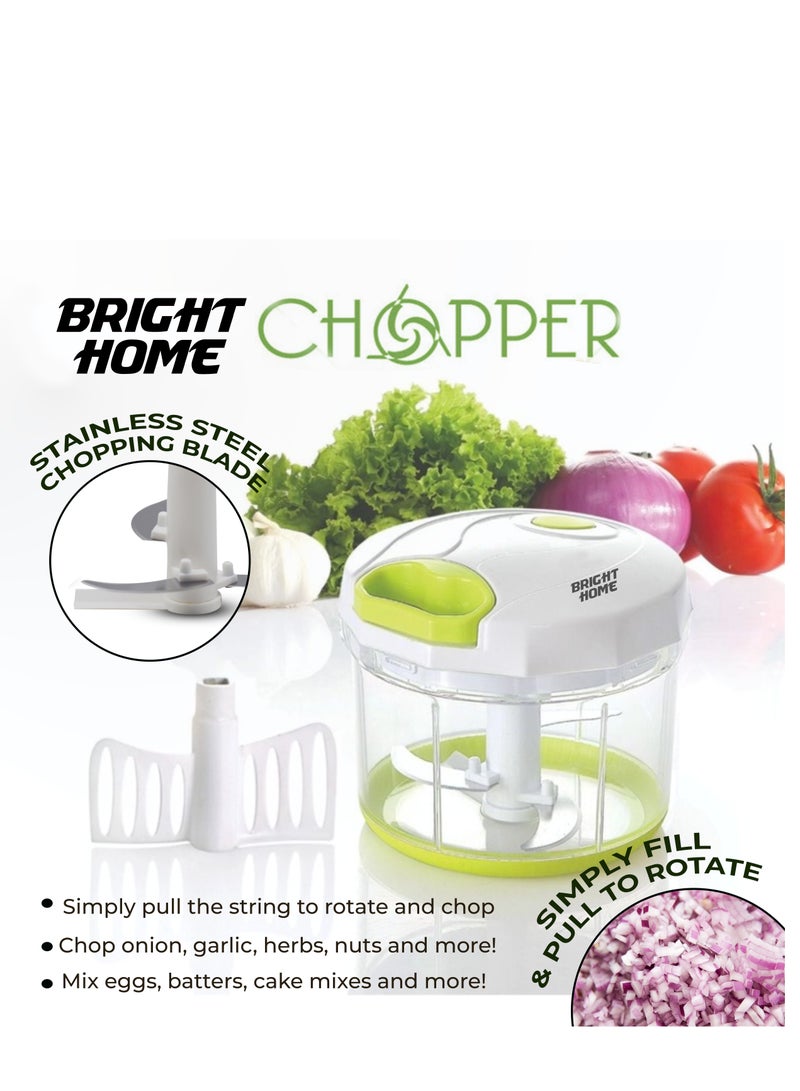 Bright Home Manual Food Chopper Premium Quality 2-in-1 Kitchen Tool Mini Hand Pull Food Processor Easy To Use Manual Handheld Food Chopper Safe To Use - Image 3
