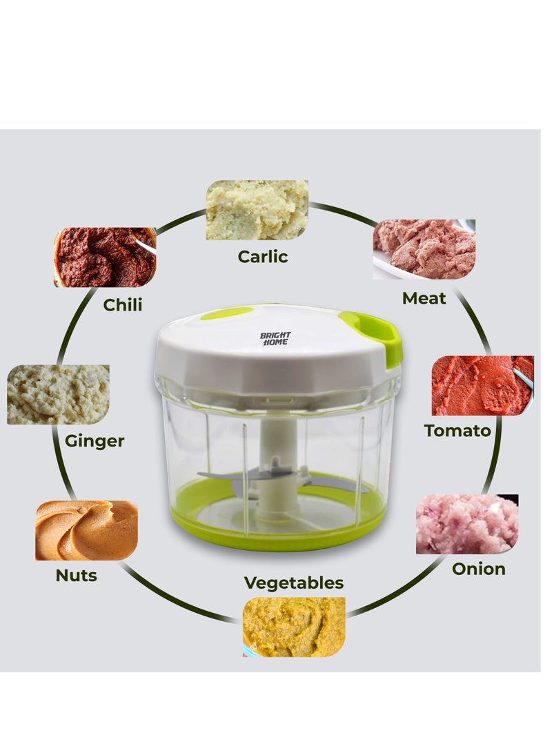 Bright Home Manual Food Chopper Premium Quality 2-in-1 Kitchen Tool Mini Hand Pull Food Processor Easy To Use Manual Handheld Food Chopper Safe To Use - Image 5