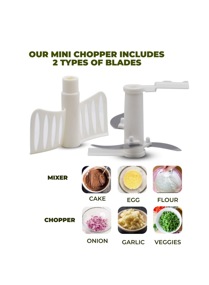 Bright Home Manual Food Chopper Premium Quality 2-in-1 Kitchen Tool Mini Hand Pull Food Processor Easy To Use Manual Handheld Food Chopper Safe To Use - Image 4