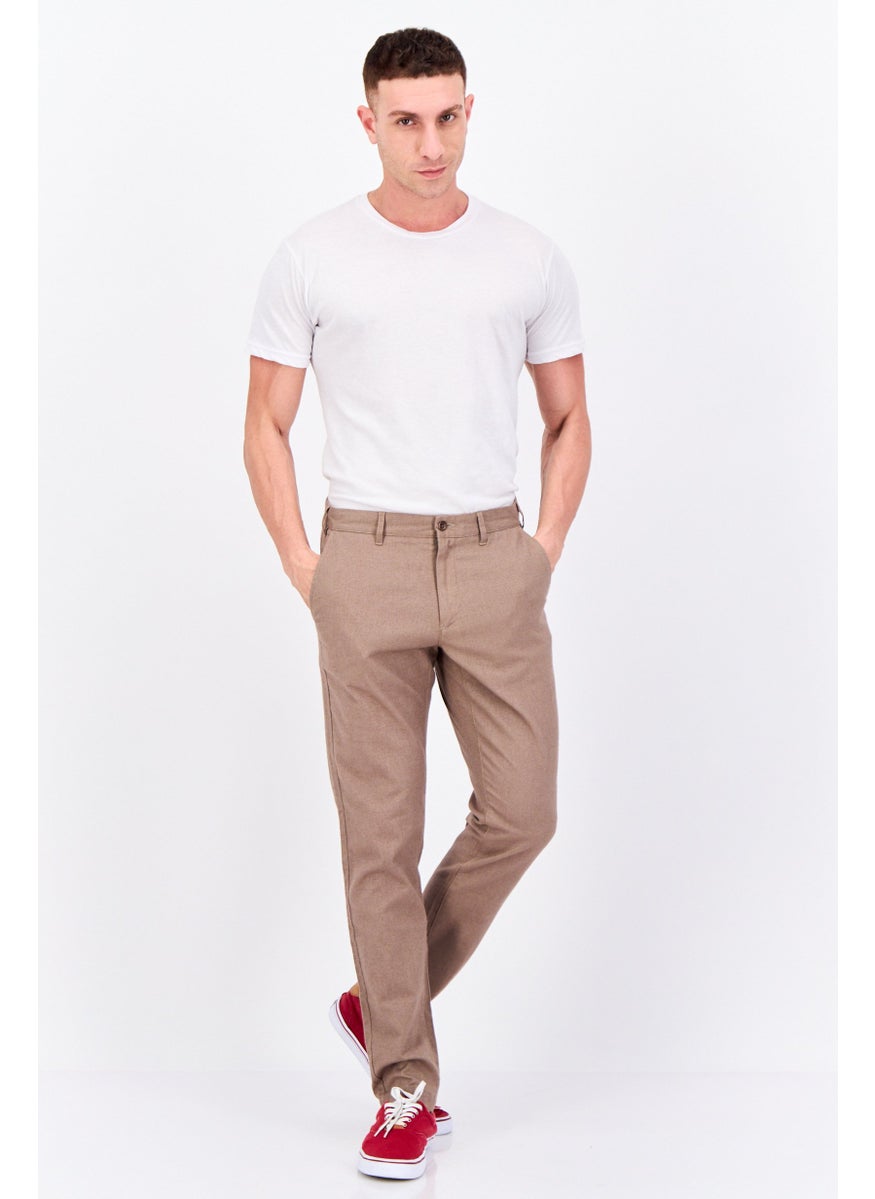 Men Slim Fit Textured Straight Leg Pants, Desert Brown - pzsku/Z4816569FC6E88D832286Z/45/_/1737642665/f36389ba-6a25-4235-8aff-b38c7391da84