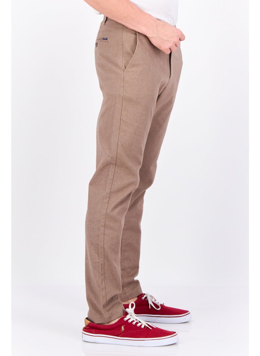 Men Slim Fit Textured Straight Leg Pants, Desert Brown - pzsku/Z4816569FC6E88D832286Z/45/_/1737642910/96b6677c-43ab-430b-bc84-90e2753ba48b