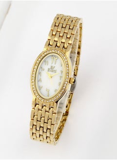 Gold bracelet with beige dial