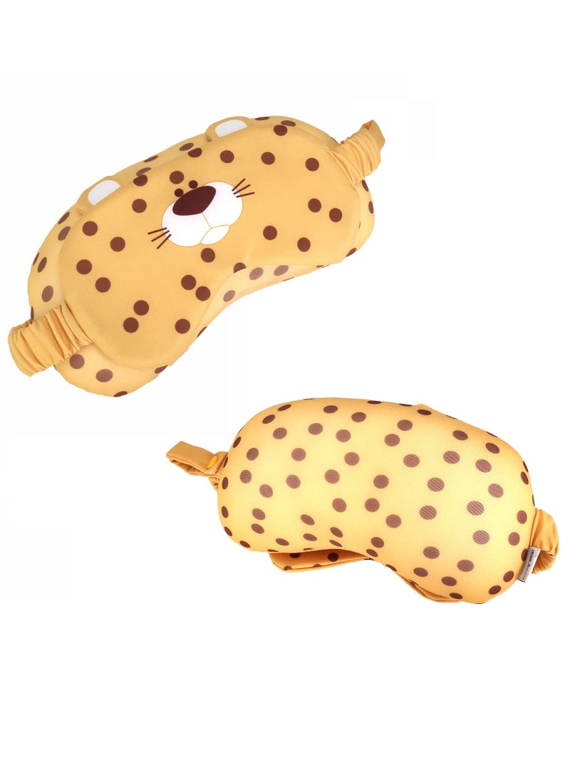 وسادة سفر ونظارة عين 2 في 1، وسادة ناعمة للبالغين والأطفال مع وسادة ونظارة للعين تدعم الرأس والرقبة والذقن - مثالية للطائرات، التخييم، المشي، القطارات، السيارات أو الأنشطة الخارجية - Image 1