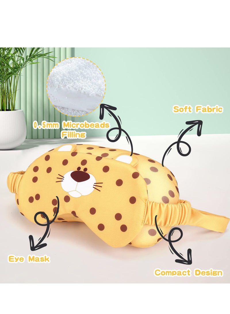 وسادة سفر ونظارة عين 2 في 1، وسادة ناعمة للبالغين والأطفال مع وسادة ونظارة للعين تدعم الرأس والرقبة والذقن - مثالية للطائرات، التخييم، المشي، القطارات، السيارات أو الأنشطة الخارجية - Image 2