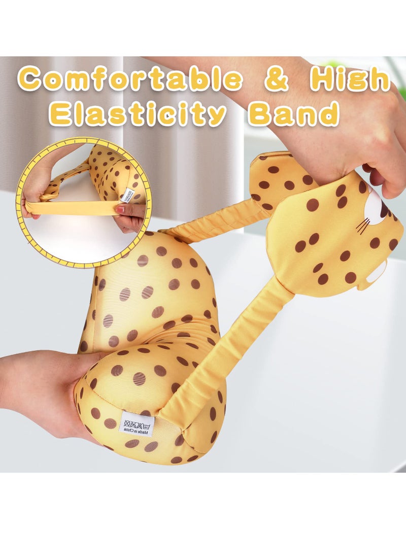 وسادة سفر ونظارة عين 2 في 1، وسادة ناعمة للبالغين والأطفال مع وسادة ونظارة للعين تدعم الرأس والرقبة والذقن - مثالية للطائرات، التخييم، المشي، القطارات، السيارات أو الأنشطة الخارجية - Image 3