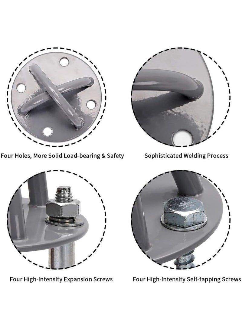 سبورت كيو قاعدة تثبيت SportQ X-Mount للـ TRX والرباطات الرياضية – حديد قوي مع 4 براغي تثبيت – مناسب للحائط أو السقف – لتحمل الأحمال الثقيلة وتمارين المقاومة واليوغا الهوائية - Image 3