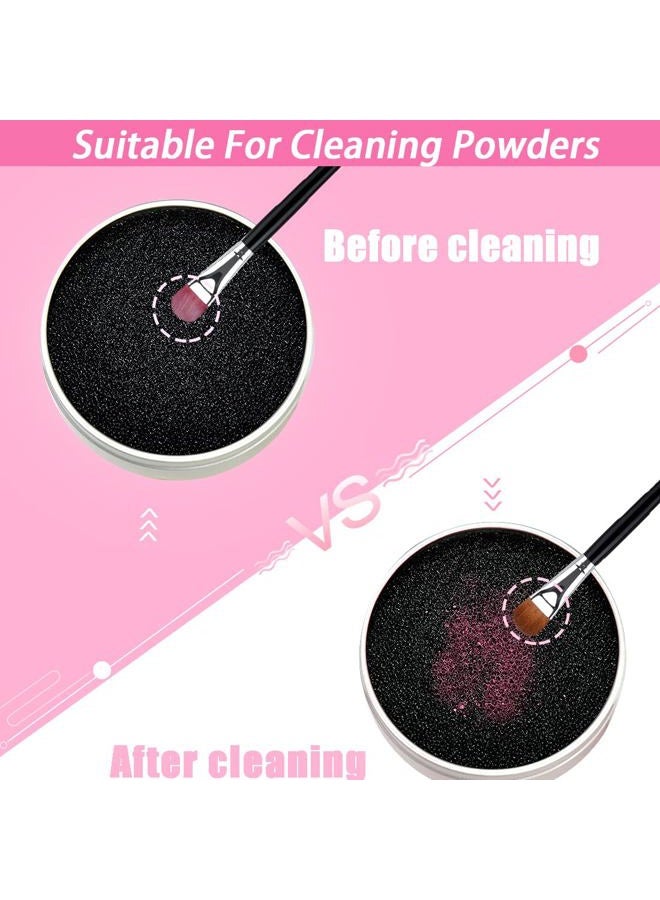 TailaiMei 2 Pack Color Removal Cleaner Sponge, Quickly & Easily Clean Makeup Brushes Powder Without Water or Chemical Solutions Eliminating Drying Time - Switch Eyeshadow Colored Immediately - Image 3