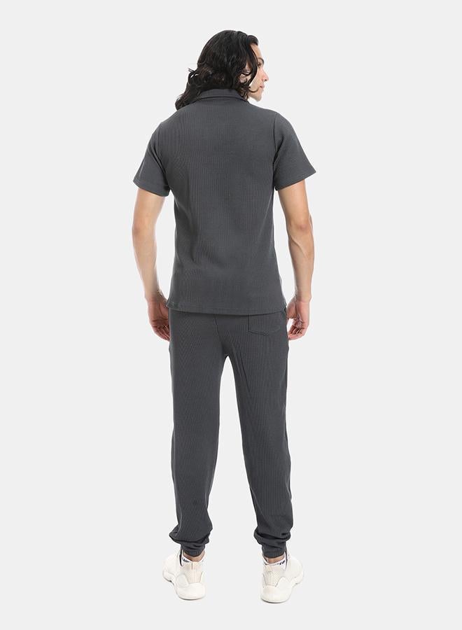 Red Circle ribbed set with pants a44 - Image 3