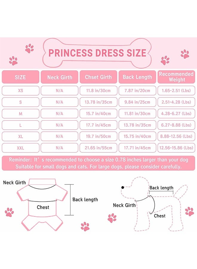 HY Pet Dog Dress for Girl and Boy Doggy Cats Rabbit Fancy Adorable Striped Mesh Dress Princess Petite Vest Doggie Bowknot Dresses for Small Dogs Pomeranian Chihuahua Skirt Pet Puppy (Pink, L)  - Image 2