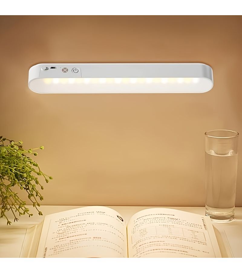 1 × ضوء قابل للتعتيم تحت الخزانة، ضوء قراءة LED لاسلكي باللمس، بحجم 10 إلى 23 بوصة، محمول بقابلة لإعادة الشحن ببطارية ليثيوم، ثلاثة أوضاع للألوان مع سطوع قابل للتعتيم - Image 1