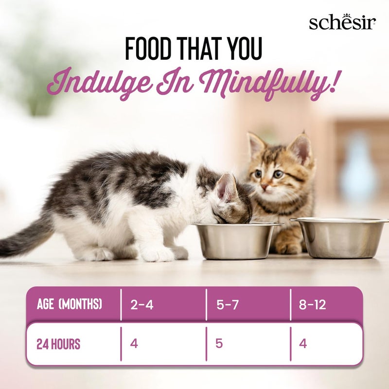 Schesir Baby Cat Mousse, Chicken and Liver, Highly Nutritional Premium Cat Wet Food 70g - Image 5