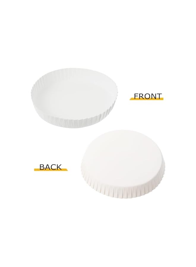 S-TOP 100Pcs Disposable Paper Cup Covers Recycled Paper Tea Coffee Drinking Cup Lids for Home Office Hotel Party Use 3.54X3.54X0.59In Stackable Design - Image 2