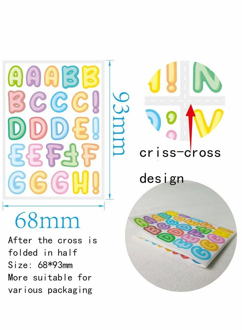 NIBEMINENT 8 Sheets Alphabet Stickers 960 Letter for Crafts, Color Letters Waterproof, ABC Vinyl Self-Adhesive Sticker, Labels,Store Signs, Adhesive Lettering DIY Mailbox House Numbers - Image 3