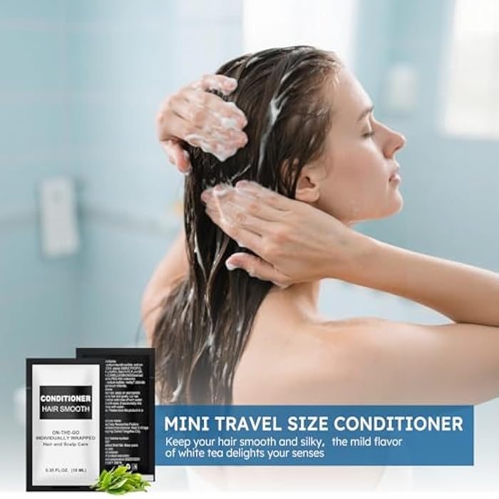 FAOEHN Travel Size Conditioner Packets Bulk Pack of 30,Individually Wrapped 0.35 fl oz (10 ml) Disposable Small Mini Conditioner Gel Pack Toiletries Supplies for Hotel,Guests,Homeless,Charity,Gym - Image 2