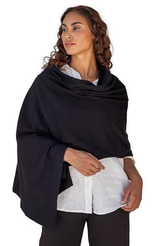 zestt Dreamsoft Travel Scarf, Wrap and Shawl, Organic Cotton, Black - Image 1