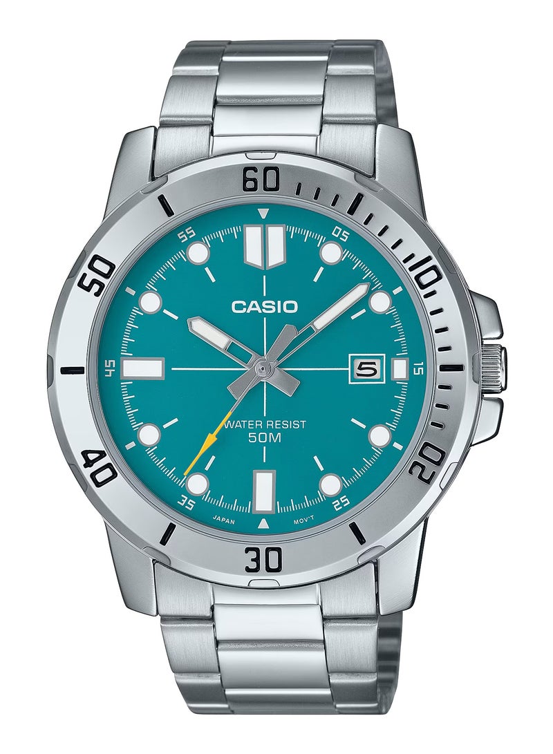 CASIO Quartz Analog Stainless Steel Men's Watch MTP-VD01D-3E2 - Image 1