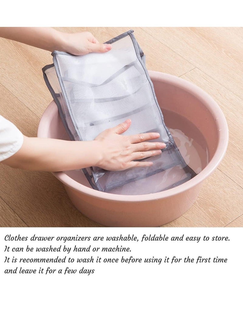 Generic - Pants Drawer Organizer Divider Underwear Organizer, 7 Cells Jeans Compartment Storage Foldable Closet Cabinet Organizer Underwear Mesh Storage Boxes for Socks, Handkerchiefs, Belts - Image 1