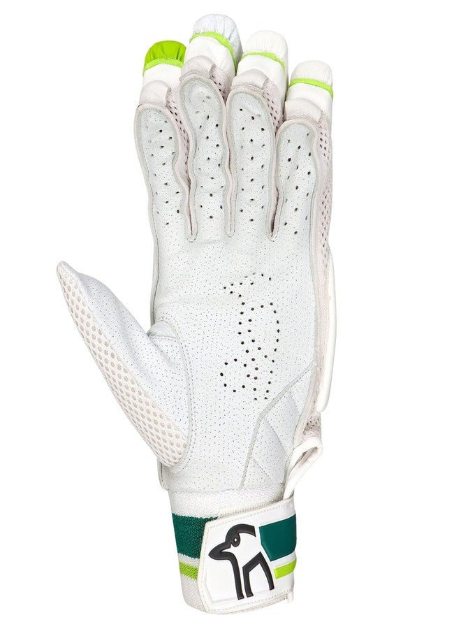 Kookaburra Kahuna Pro Players Left Hand Batting Gloves - Adult | Elite Level Cricket Gloves | Premium Protection & Comfort | White/Green - Image 3