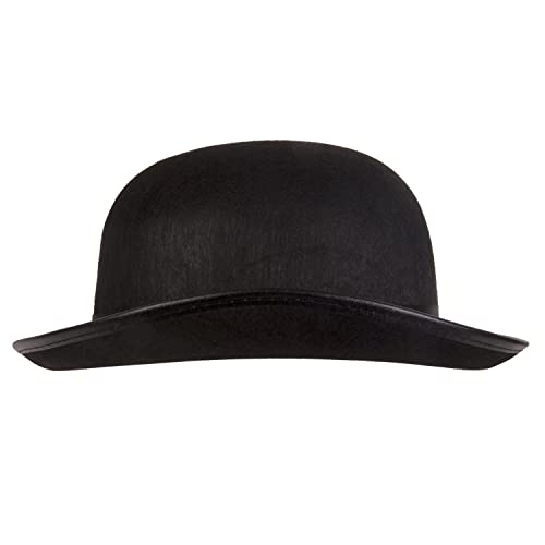 Kangaroo One Classic Vintage Black Derby Hat for Men & Women - Bowler Hat for Teens - Cosplay Derby Accessory, Halloween Theater Hat, and for 1920s Retro Style Costume Apparel - Image 4