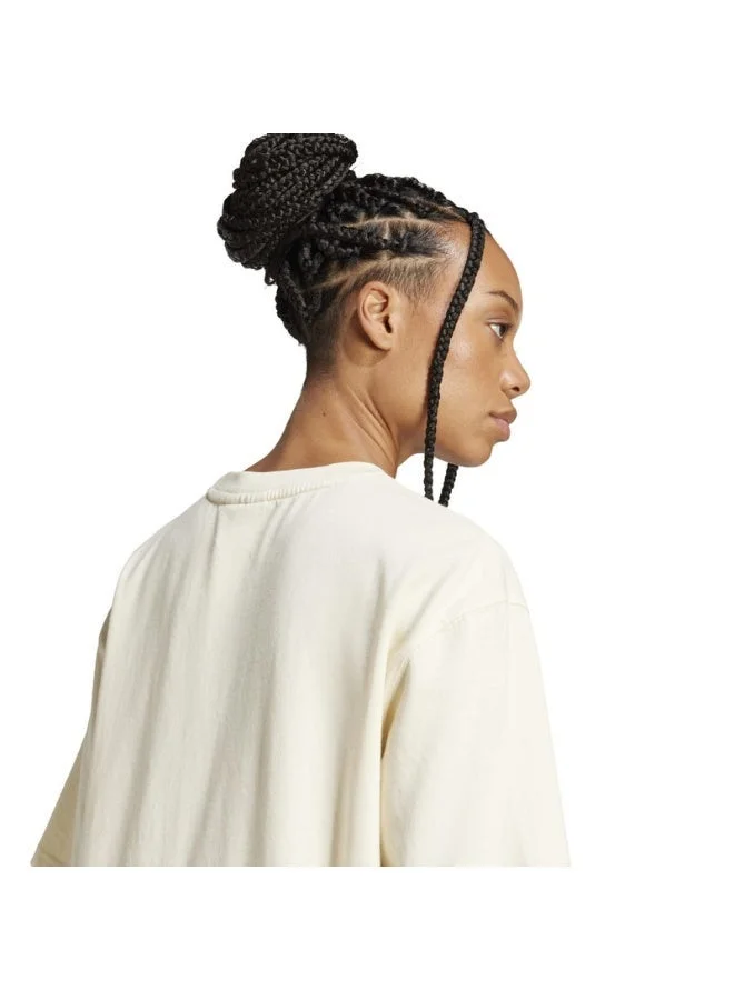 Adidas Originals cream white Washed Oversized T-Shirt for Women | Best Price UAE