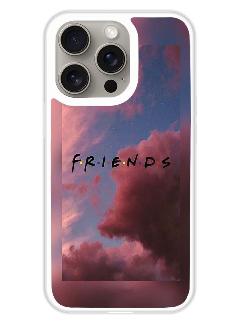 Theodor Protective Case Cover For APPLE IPHONE 15 Pro Friends (White Bumper) - Image 1