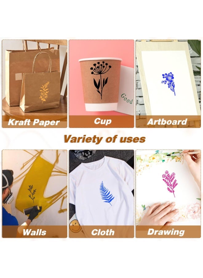 Stencils for Painting on Wood, Reusable Flower Stencils Painting Crafts Templates Drawing Stencil for Painting on Wood, Wall, Furniture - Image 5