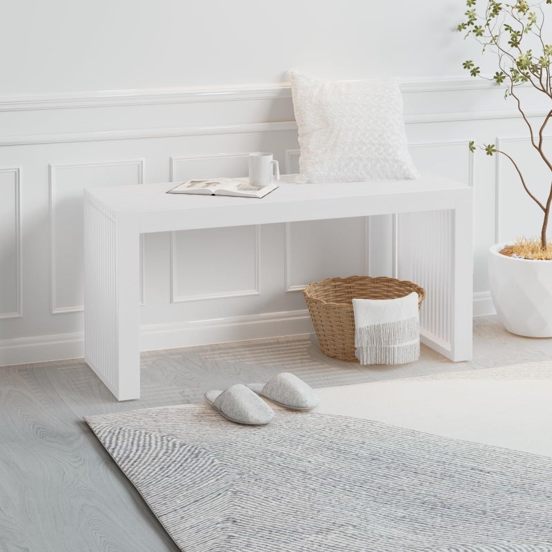 APRTAT APRTAT Bamboo Dining Bench 35 inch Farmhouse Decor Indoor Kitchen Table Bench Entryway Shoe Rack Bench Outdoor Bench Solid Bamboo Benches for Living Room Hallway Bedroom Bathroom