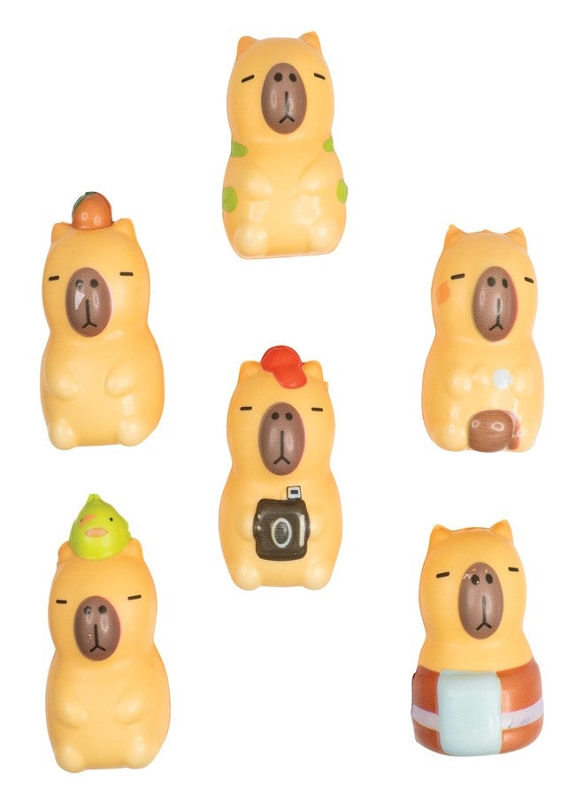 Geddes Raymond Geddes Mini Capybara Slowrise Toys – Pack of 24 – Soft Squishy Animals in Cute Styles for Kids and Classrooms - Image 1